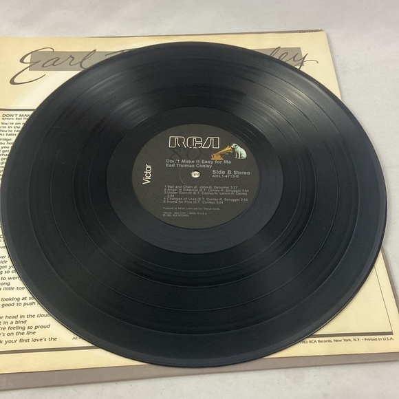 Earl Thomas Conley Don’t Make It Easy For Me RCA 1983 Vinyl Record LP - Picture 6 of 7